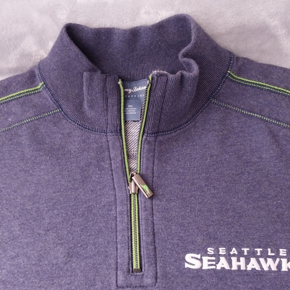 Tommy Bahama Seattle Seahawks Half-zip Reversible NFL Pullover Size: M - Picture 5 of 12
